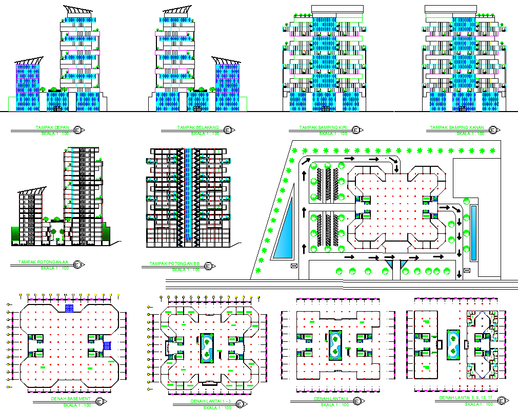 Проект гостиницы dwg