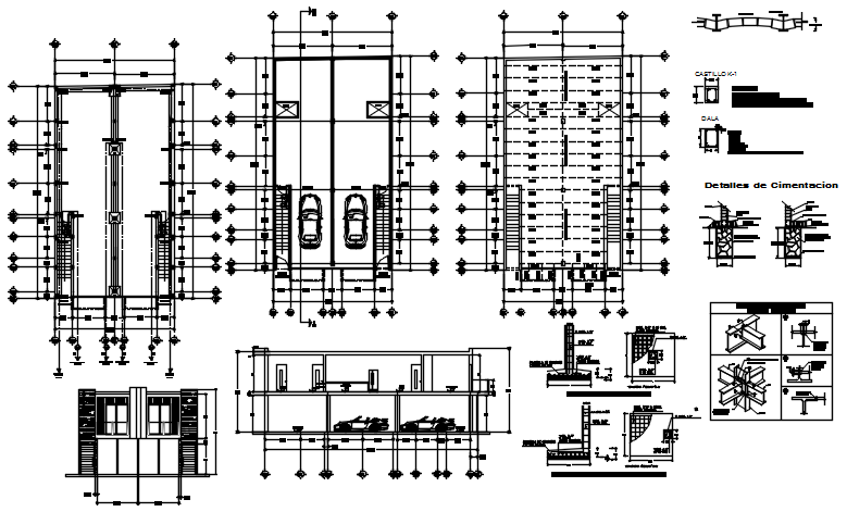 Residential bunglow layout in dwg file - Cadbull