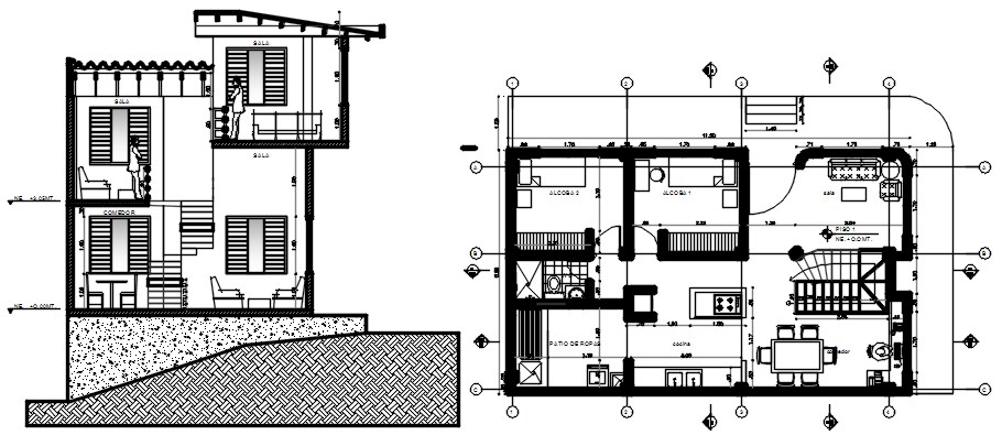 Residential House 1120mtr X 680mtr With Detail Dimension In Dwg File Cadbull