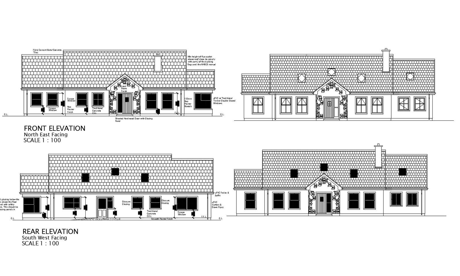 Residential House Plan Drawing In DWG File - Cadbull