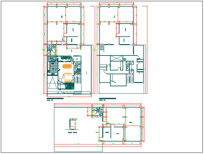 Residential House Plan View Detail Dwg File Cadbull