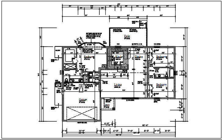 Residential house view details dwg file - Cadbull