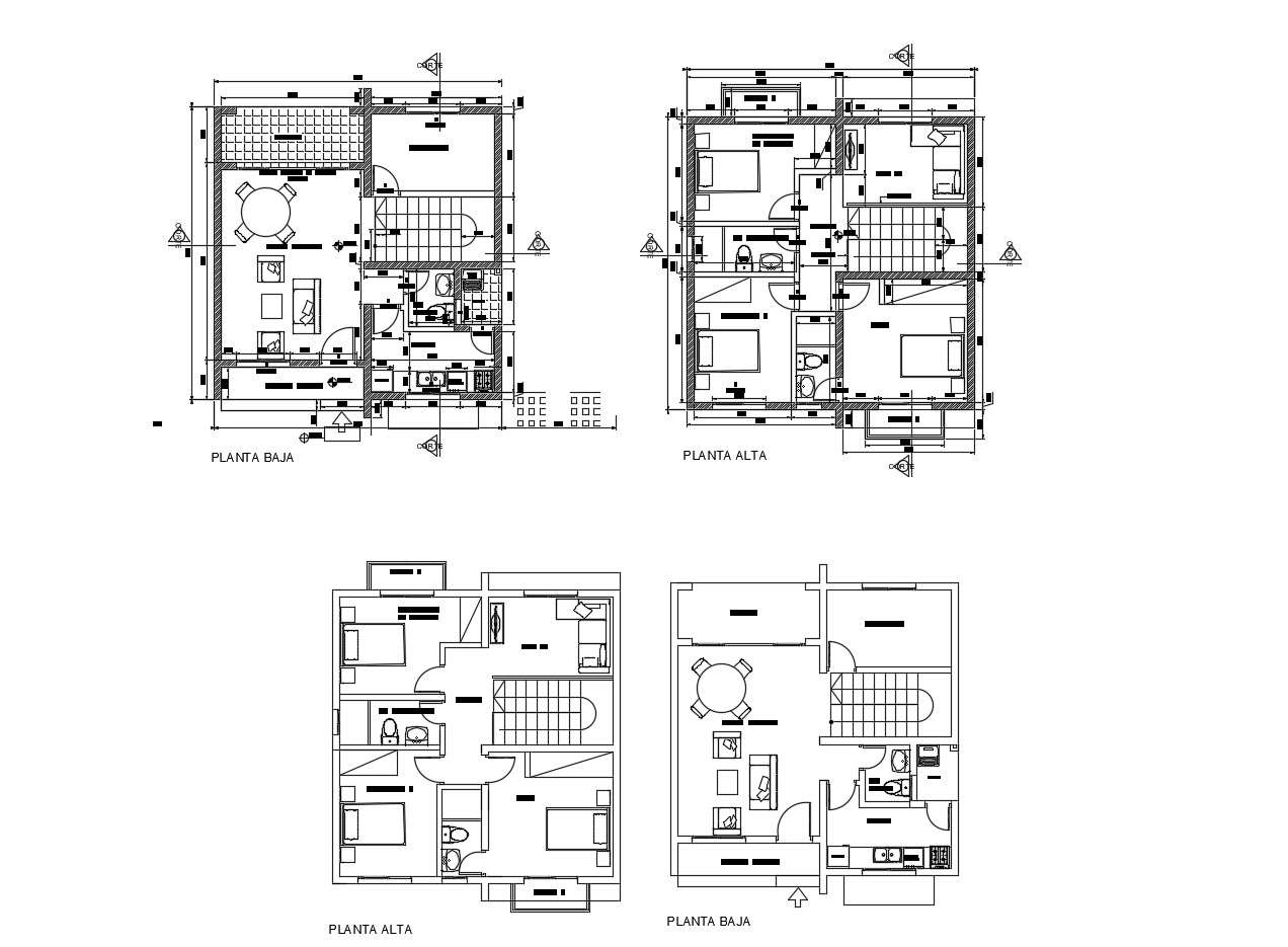 Residential House Design Plans In AutoCAD File Cadbull