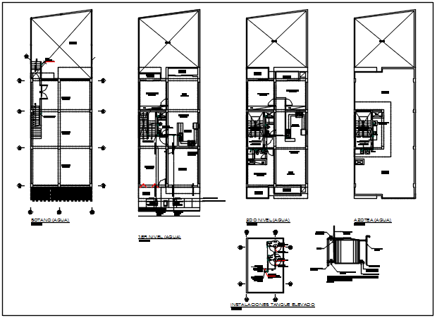 Residential plan detail dwg file - Cadbull