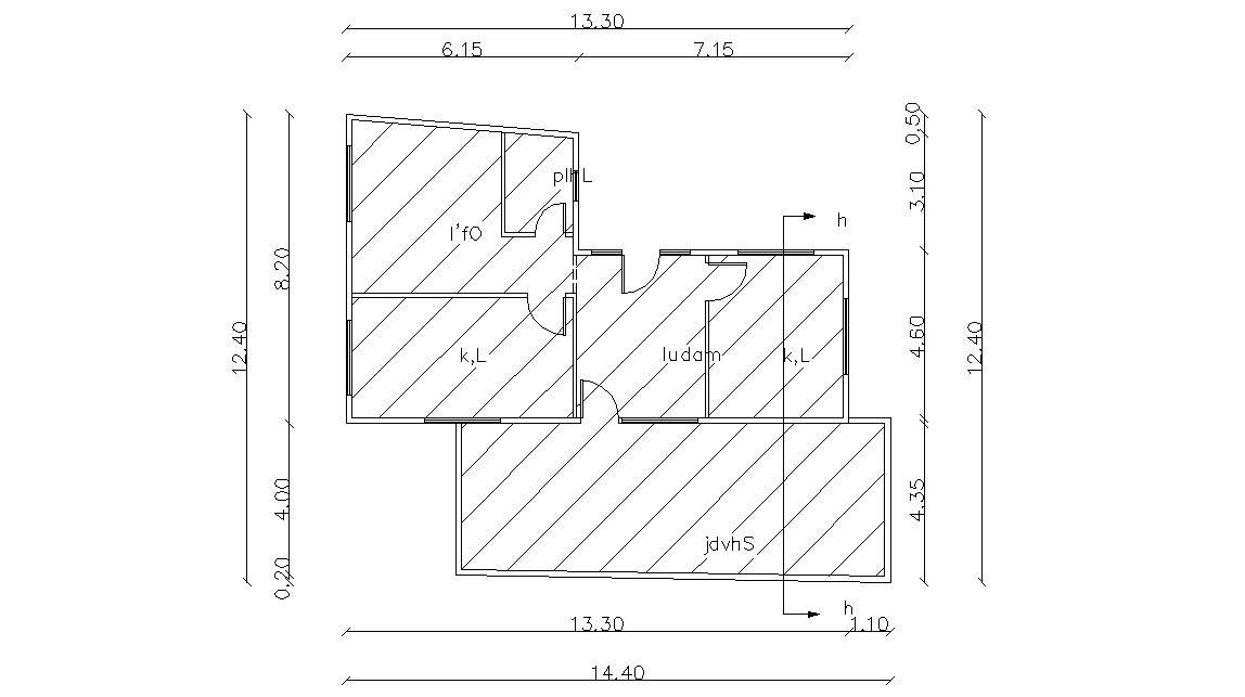 Residential House Floor Plan CAD File - Cadbull