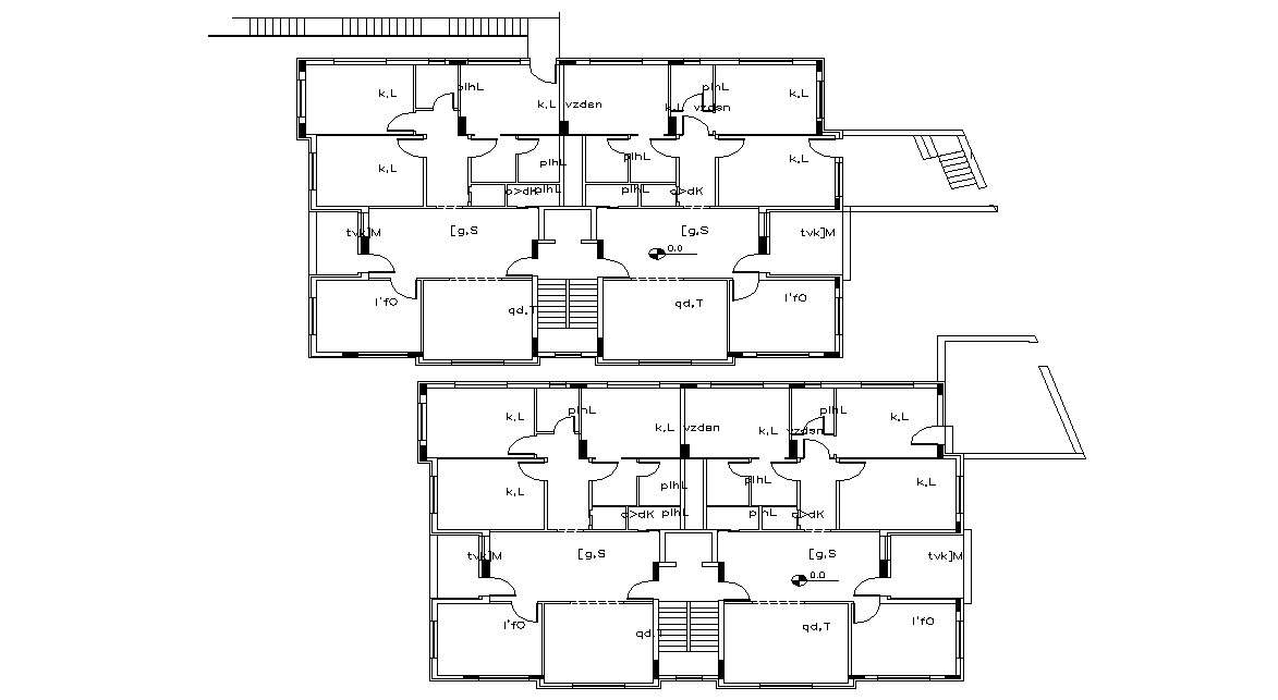 Residential House Floor Plan DWG Drawing Cadbull