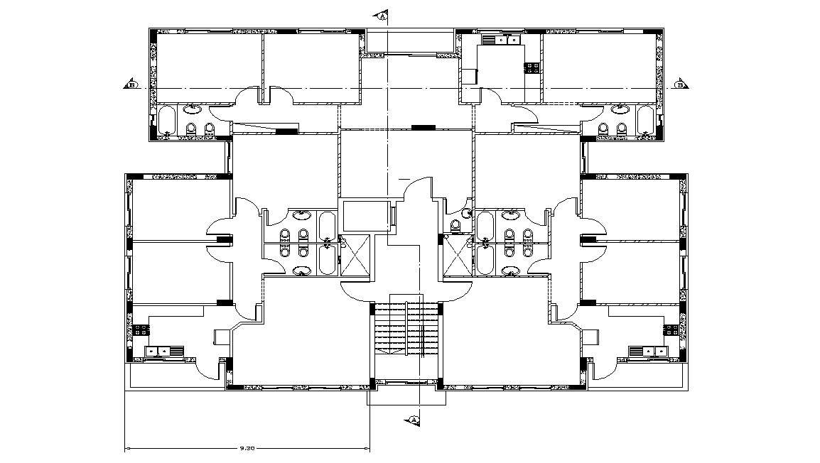 Residential House Floor Plan DWG File Download Cadbull