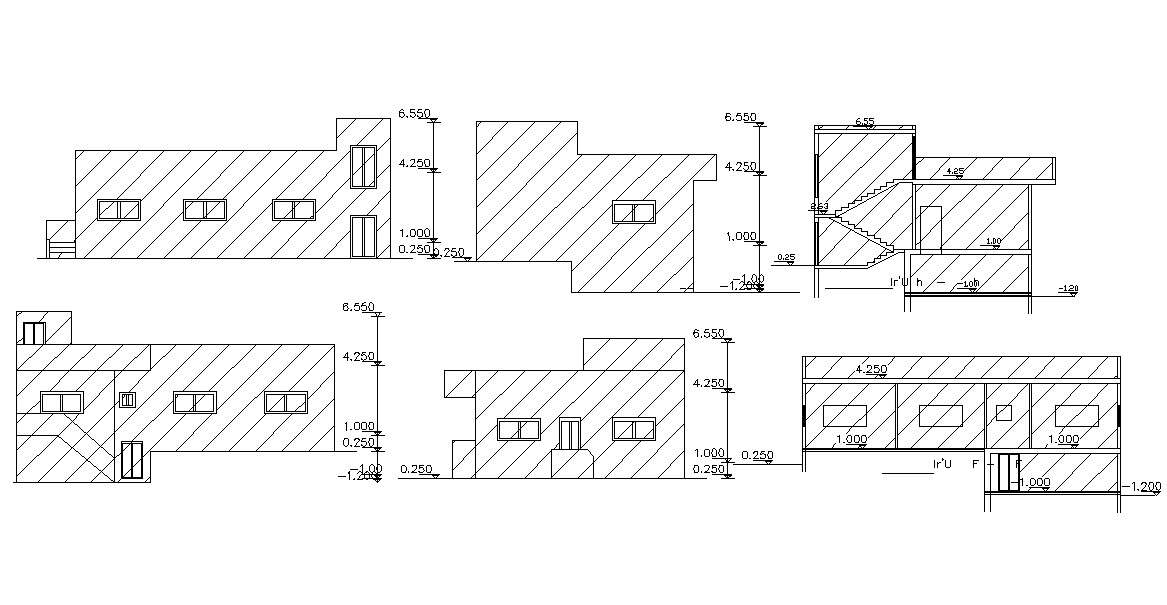 Residential House Of Elevation Layout CAD File - Cadbull