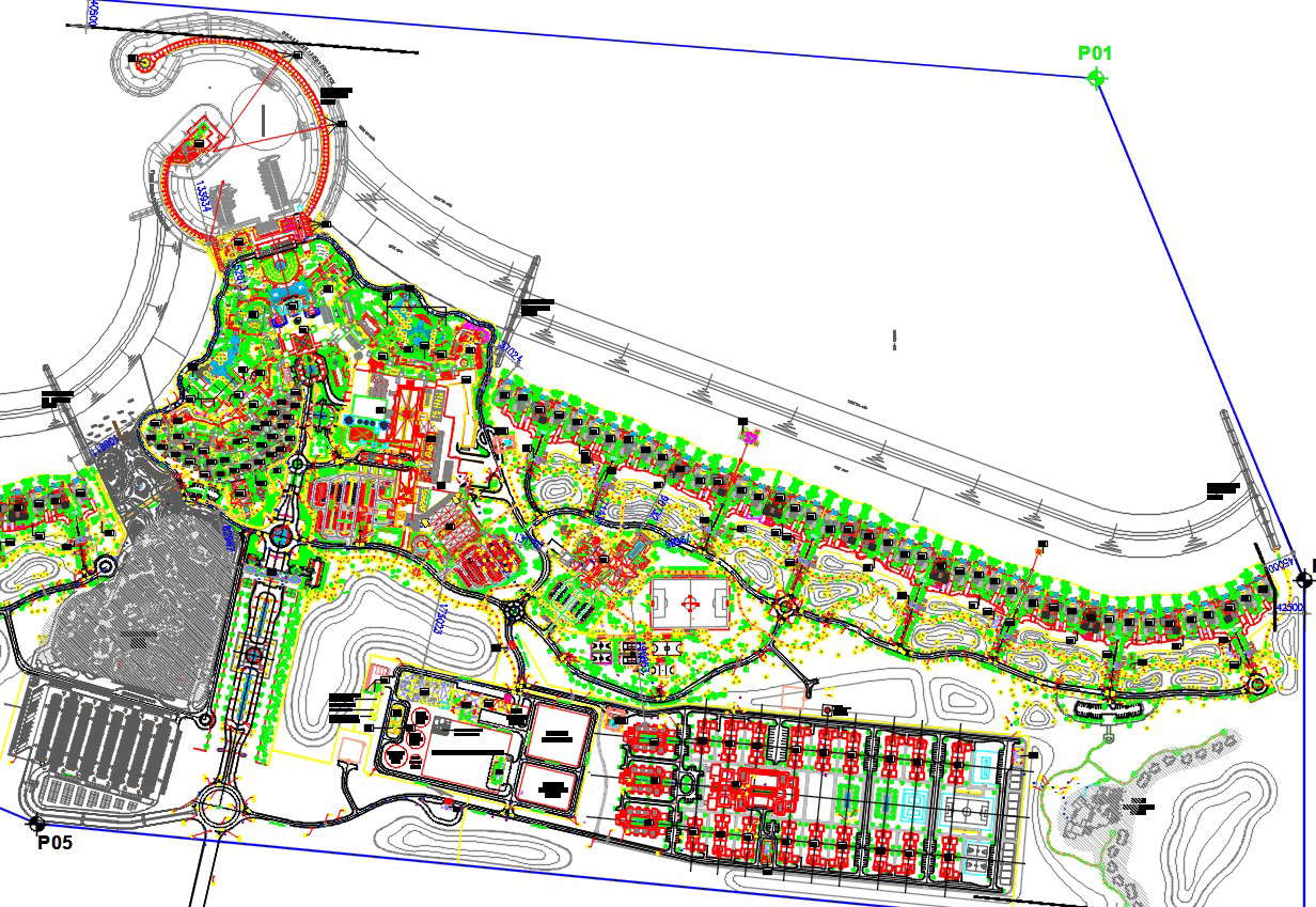 Resort Beach Master Plan Architecture Drawing AutoCAD File - Cadbull