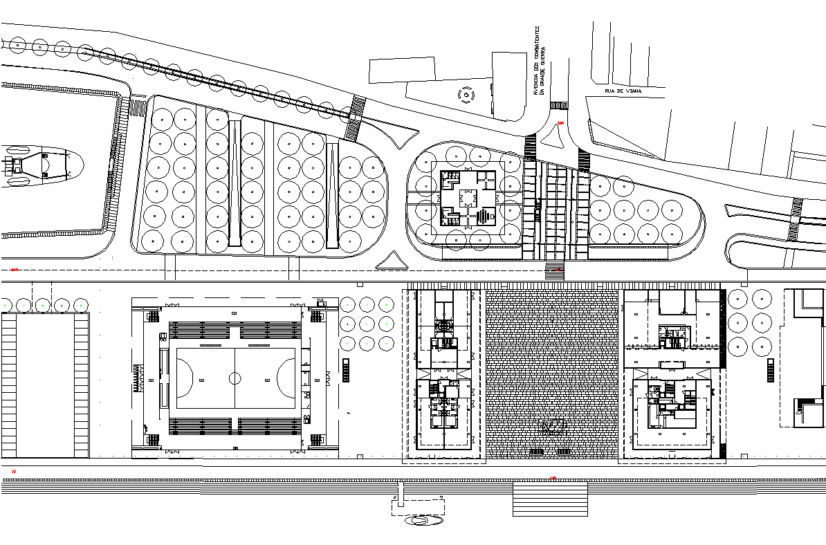 Resort Layout Plan Detail Dwg File Cadbull