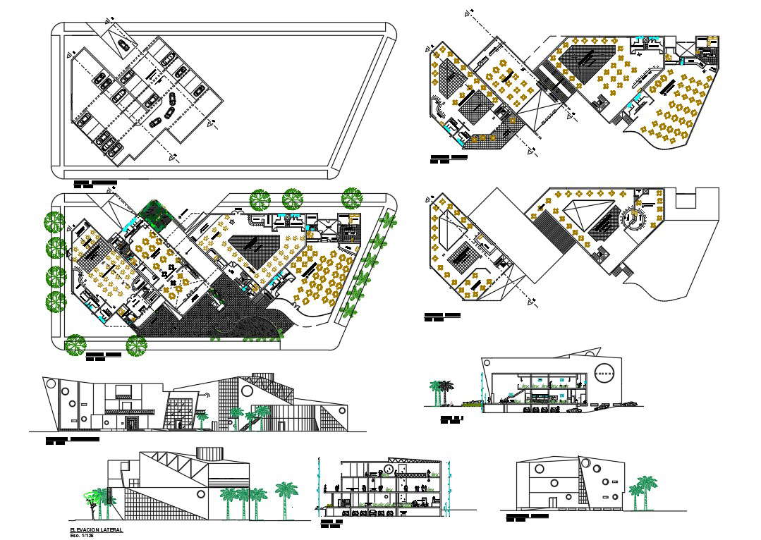 Resort Planning Detail Dwg File Cadbull