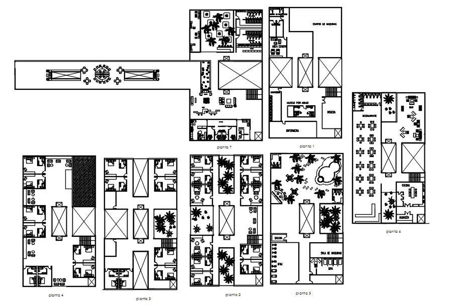 Resort floor plan drawing defined in this AutoCAD file. Download the ...