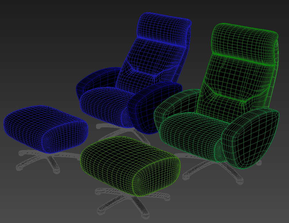 Rest Chairs With Foot Rest Rendered In 3D MAX File Free Download - Cadbull