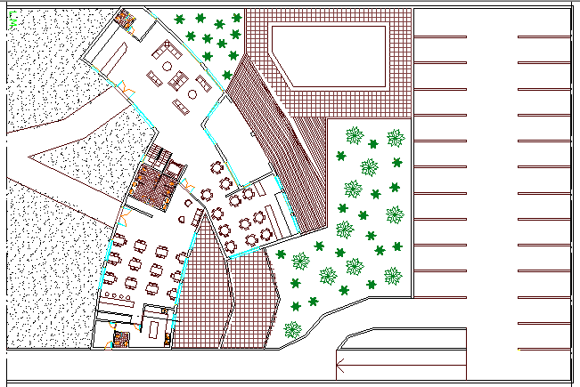 Restaurant Architecture Design And Structure Details Dwg File - Cadbull