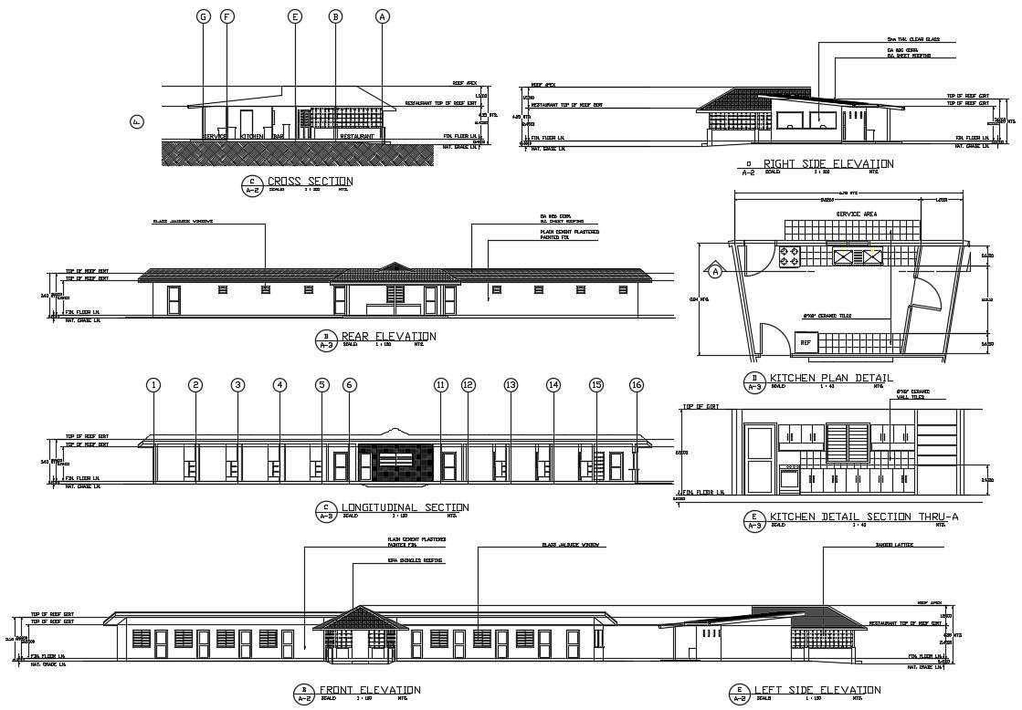 Restaurant Cad Plan - Cadbull