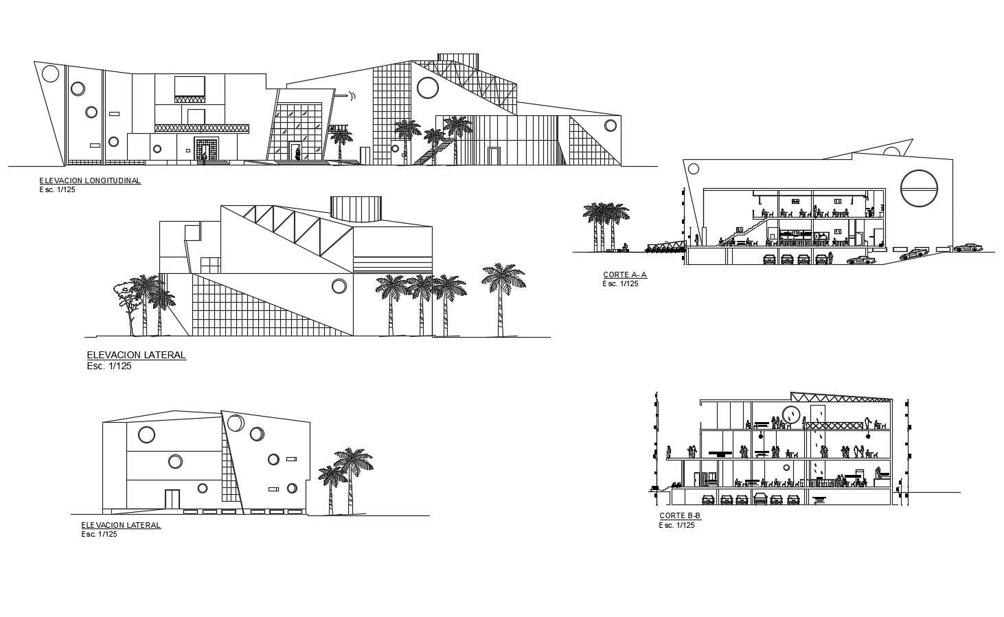 Restaurant Elevations In Autocad Cadbull