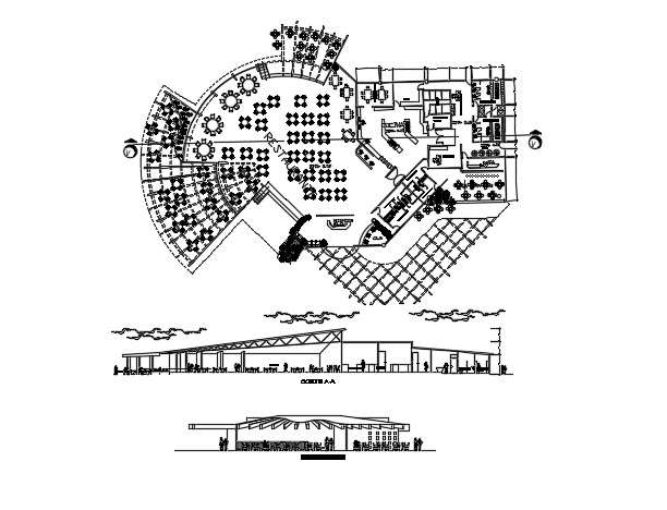 Download Free Restaurant Plan Layout In DWG File Cadbull   Restaurant Plan With Elevation And Section In Dwg File Wed Aug 2019 10 44 26 