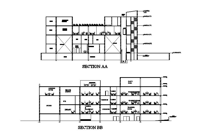 Restaurant Section Detail Autocad Drawing Derived In This File