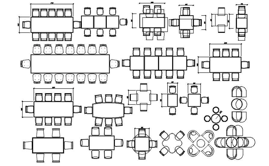 Restaurant table and chair cad blocks in AutoCAD, dwg file. - Cadbull