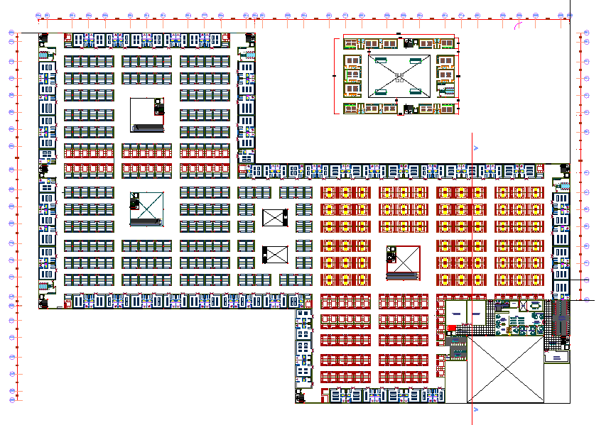 Retail market layout plot detail - Cadbull