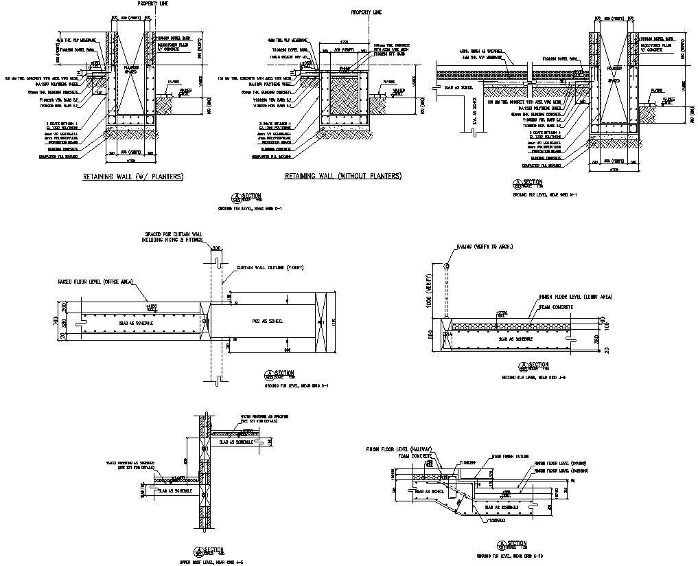 Retaining wall detail drawing of AutoCAD, dwg files. Cadbull