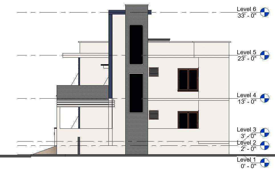 Right side elevation of the house is given in this Revit file. Download ...