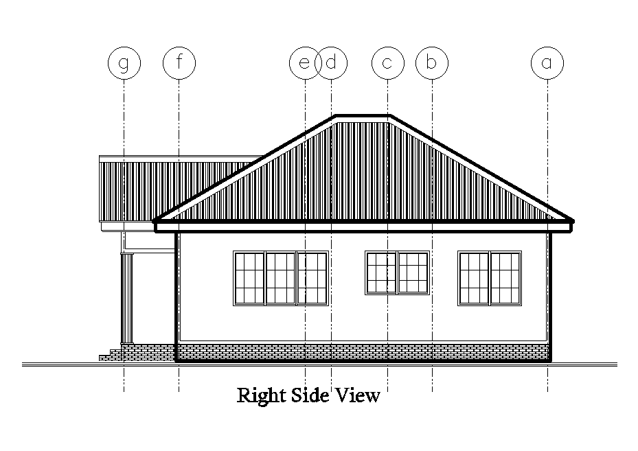 Right Side View Of 9x11m Ground Floor House Plan Is Given In This Autocad Drawing File Download