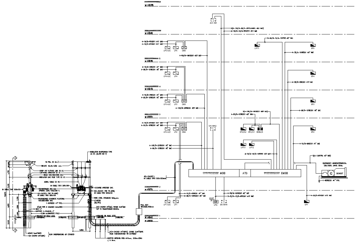 Riser Diagram For Electrical Drawing DWG AutoCAD file - Cadbull