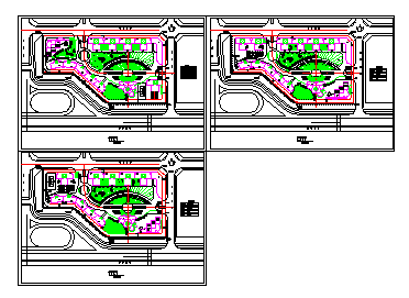 River front Boulevard general landscaping layout design drawing - Cadbull