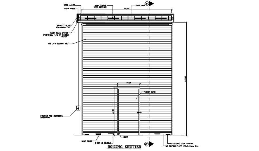 Rolling Shutter Detail Provided In This AutoCAD Drawing File Download   RollingshutterdetailprovidedinthisAutoCADdrawingfileDownloadthis2dAutocaddrawingfileSunSep2020010941 