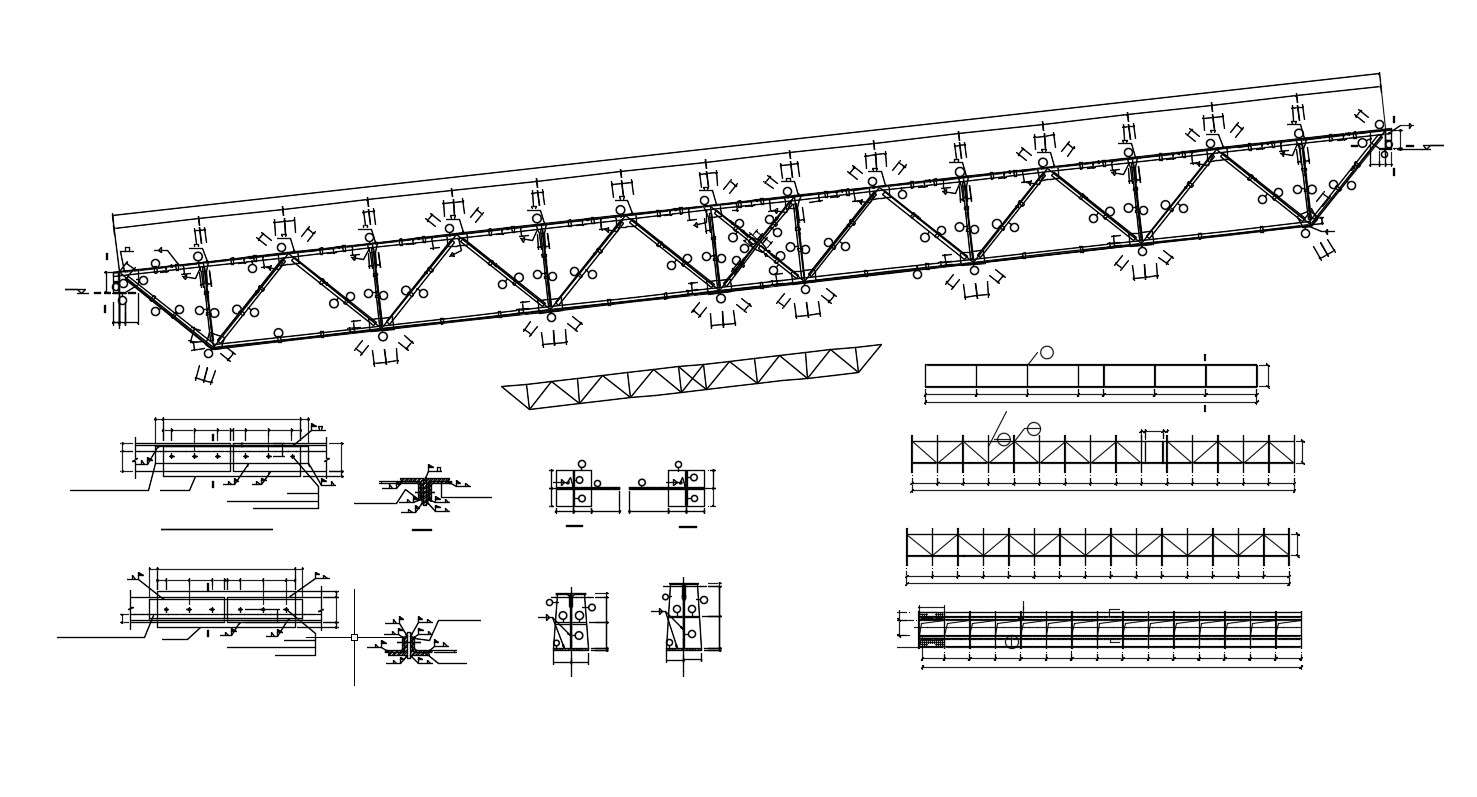 Roof Truss Design With 3D Structure Bars AutoCAD File Cadbull