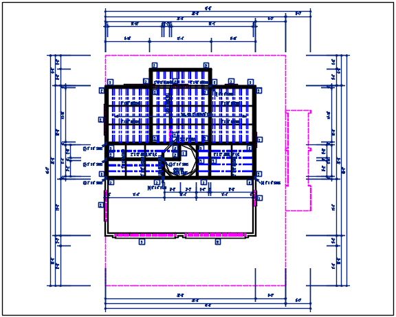 Roof plan detail with roof projection plan view detail dwg file - Cadbull