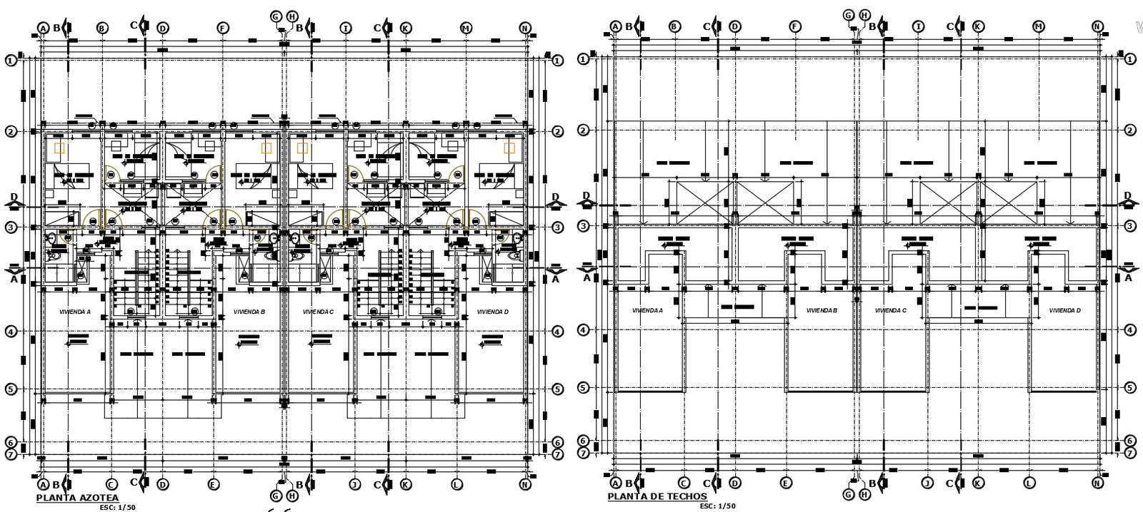 Roof plan drawing in autocad - Cadbull