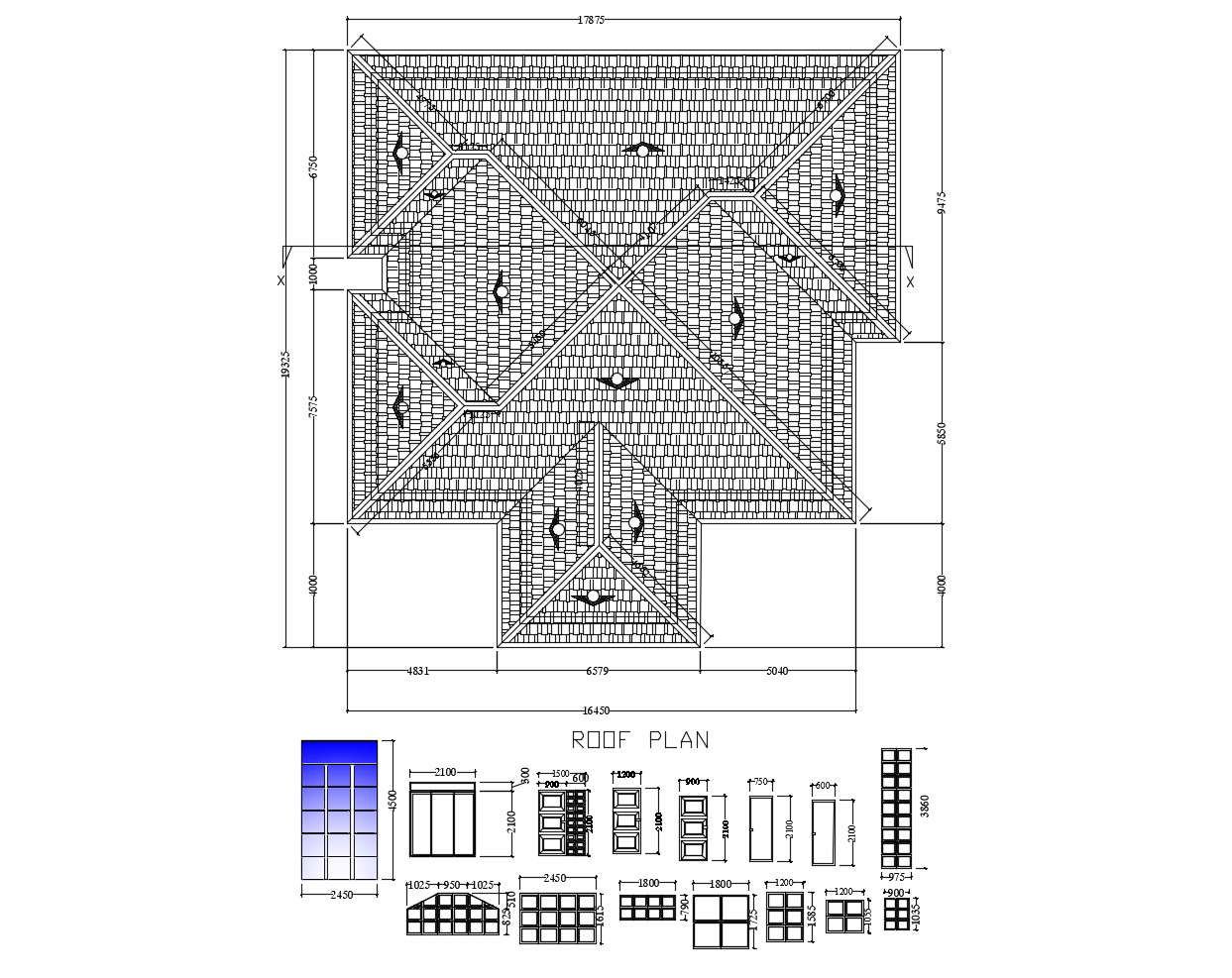 House Roof Plan In AutoCAD File - Cadbull