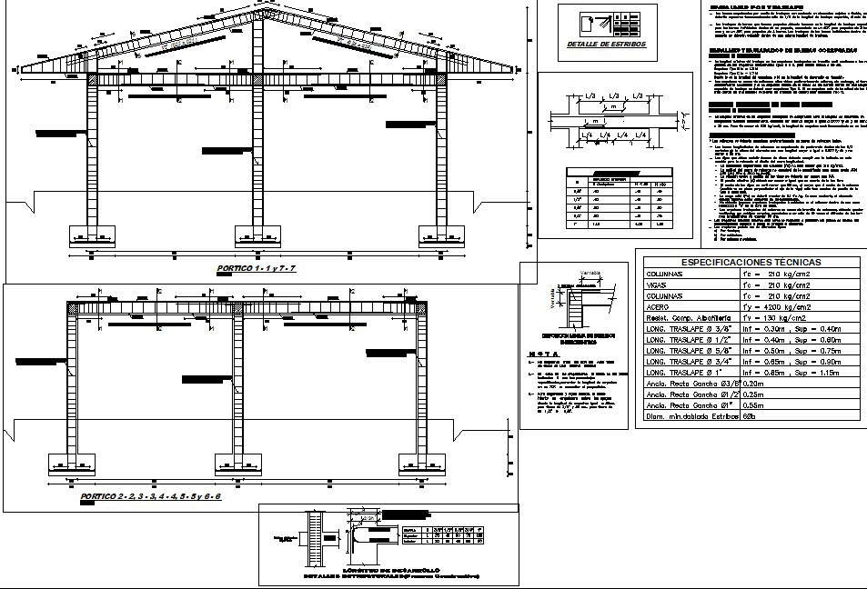 Roof section detail dwg file - Cadbull