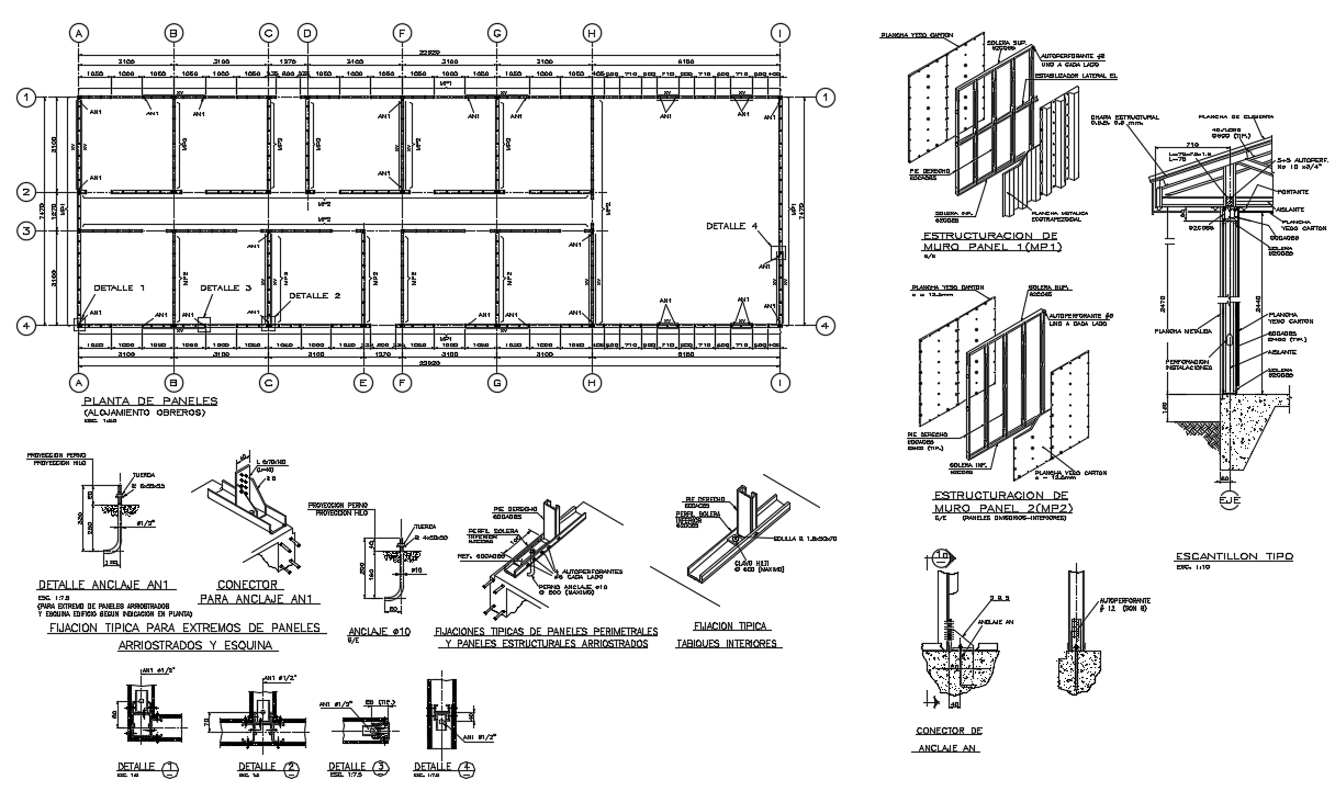 Roof panel cad drawings are given in this cad file. Download this cad ...