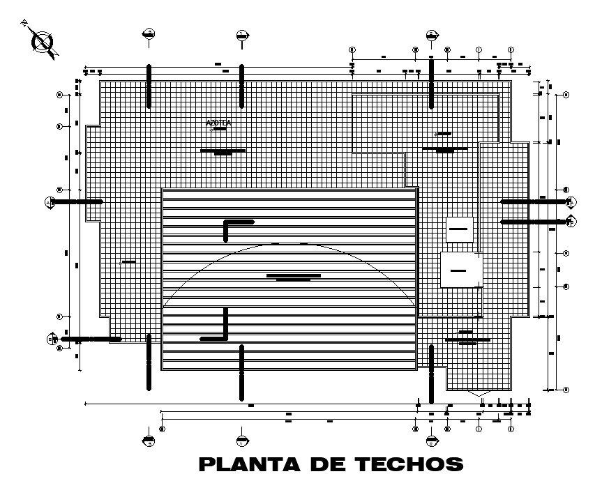 Roof plan detail drawing presented in this AutoCAD drawing file ...