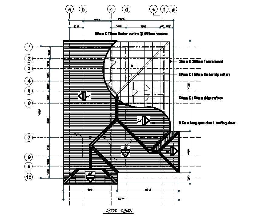 12x14m Villa House Plan Ground Floor Cad Drawing Is G