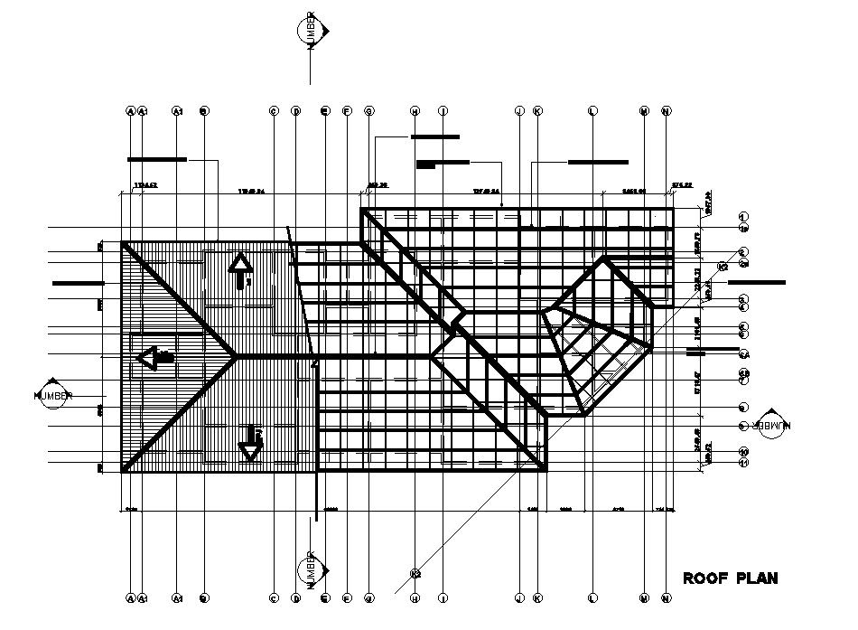 Roof plan of 30x14m house plan is given in this Autocad drawing file ...