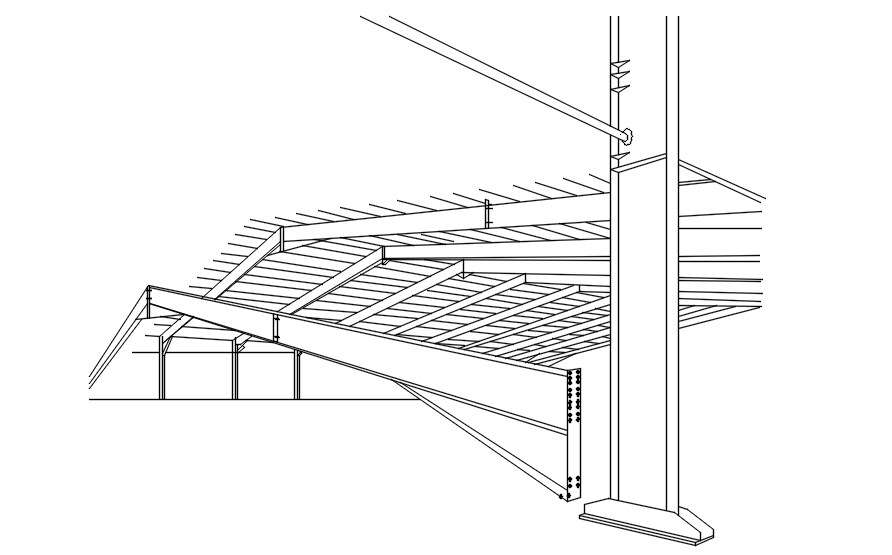 Roof truss design in detail AutoCAD drawing, dwg file, CAD file - Cadbull