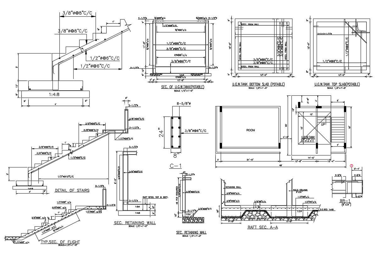 room-construction-plan-cadbull