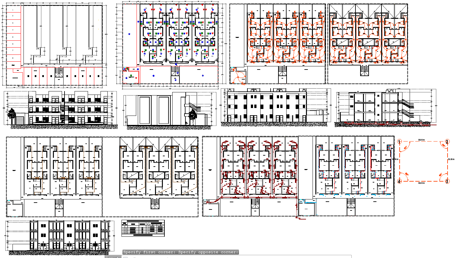 Row House Architecture Plan And Elevations In Autocad Dwg Files Cadbull