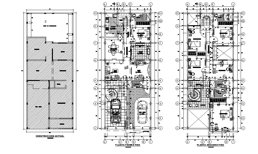 Rowhouse Floor Plan Detail Drawing Presented In This Autocad File 