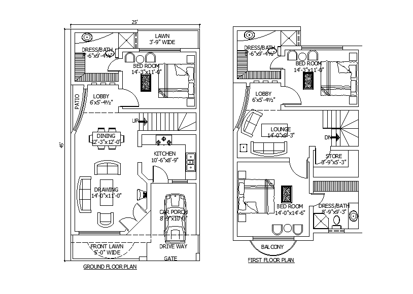 Rowhouse Floor Plan Detail Specified In This File. Download This 2d 