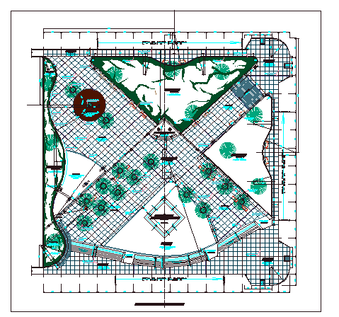 Rural Public Park Landscaping Details Dwg File - Cadbull