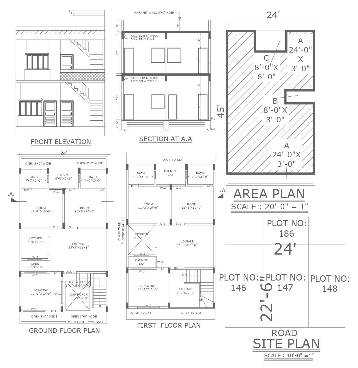 Sample home plan detail for college students with detail dwg autocad ...