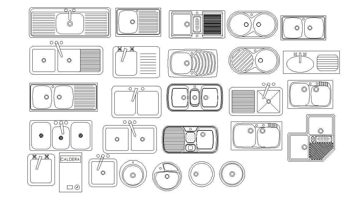 Sanitary Ware Sink CAD Blocks Free Download - Cadbull