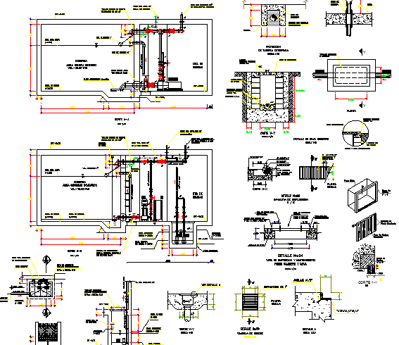 Sanitary facilities details of multi-family house project dwg file ...