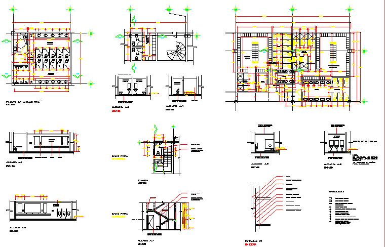 Sanitary Facilities Sectional And Installation Details Of Shopping 