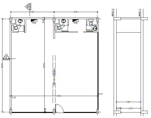 Sanitary installation details of commercial complex dwg file - Cadbull